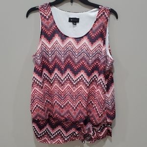 Womens Large Red, White and Blue Dress Tank